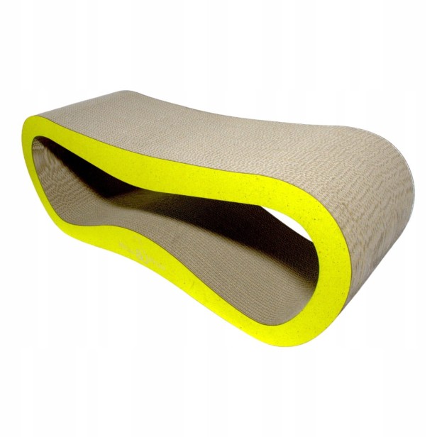 mega katzenkratzer , karton kratzer , gelber katzenkratzer , karton katzenkratzer , abmessungen des katzenkratzers 78 x 28 x 25 cm , premium gelber katzenkratzer , premium katzenkratzer