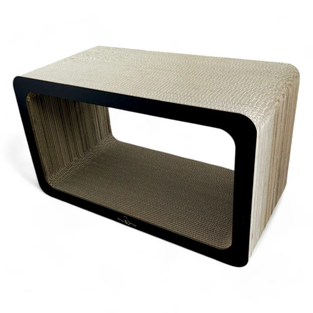 Drapak Prostokąt XXL 60x35x30 cm CZARNY Mruu&amp;Pruu, drapak prostokąt, drapak prosty, wydajny drapak, drapak dla kota, drapak