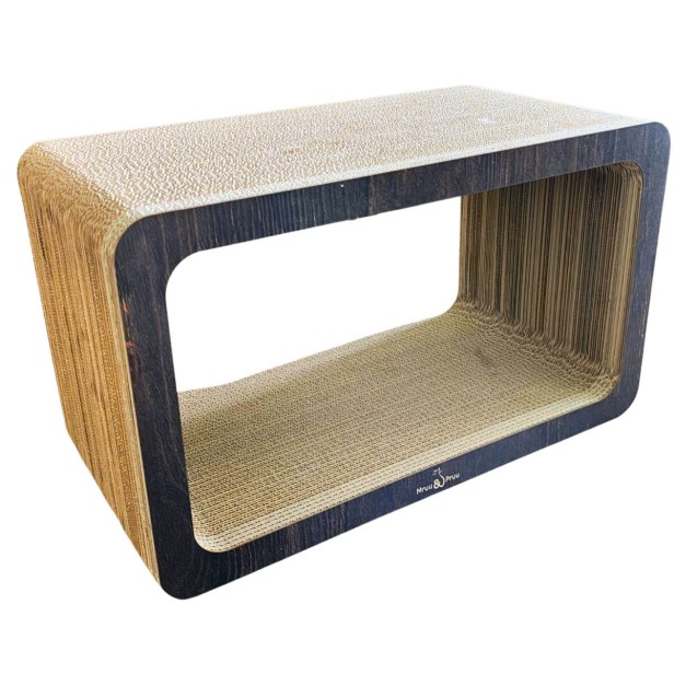Drapak Prostokąt XXL 60x35x30 cm brązowy Mruu&amp;Pruu, drapak prostokąt, drapak prosty, wydajny drapak, drapak dla kota, drapak, brązowy drapak dla kota