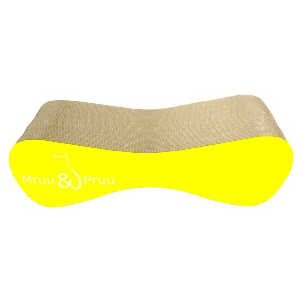 großer Katzenkratzer , Katzenkratzer aus Karton , gelber Katzenkratzer , Katzenkratzer aus Karton , 70 x 23 x 25 cm , Katzenkratzer , Katzenkratzer aus Karton , gelber Premium-Katzenkratzer , großer Premium-Katzenkratzer , gelber Katzenkratzer , mruupruu