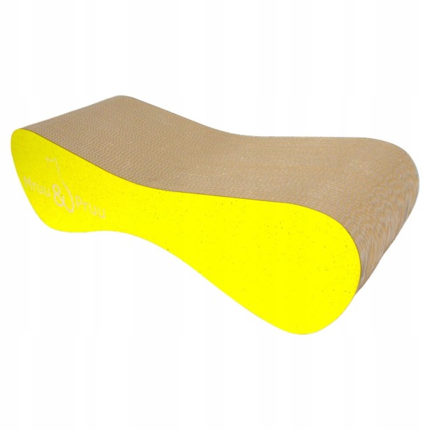 großer Katzenkratzer , Katzenkratzer aus Karton , gelber Katzenkratzer , Katzenkratzer aus Karton , 70 x 23 x 25 cm , Katzenkratzer , Katzenkratzer aus Karton , gelber Premium-Katzenkratzer , großer Premium-Katzenkratzer , gelber Katzenkratzer , mruupruu