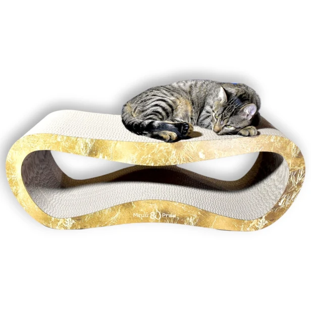 mega katzenkratzer , karton kratzer , goldener katzenkratzer , karton katzenkratzer , abmessungen des katzenkratzers 78 x 28 x 25 cm , premium goldener katzenkratzer , premium katzenkratzer