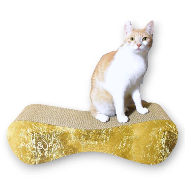 großer Katzenkratzer , Katzenkratzer aus Pappe , goldener Katzenkratzer , Katzenkratzer aus Pappe , Maße des Katzenkratzers 70 x 23 x 25 cm , Katzenkratzer , Katzenkratzer aus Pappe , goldener Katzenkratzer premium , goldener Katzenkratzer , mruupruu