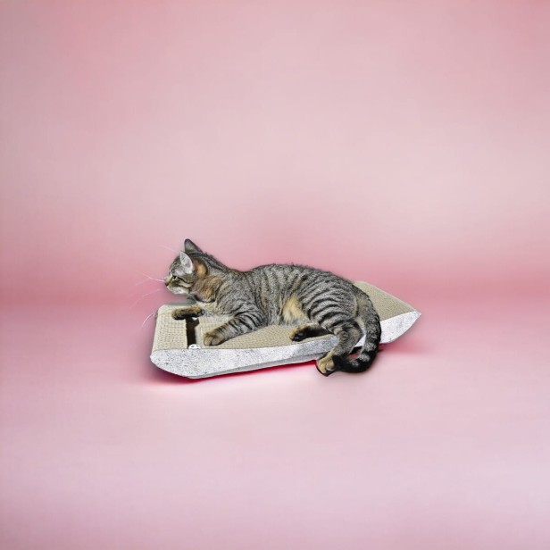 PREMIUM grauer Karton Katzenkratzer, hochwertiger Katzenkratzer, umweltfreundlicher Katzenkratzer, grauer Katzenkratzer, Kratzer