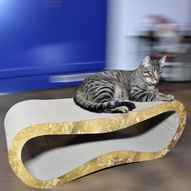 mega katzenkratzer , karton kratzer , goldener katzenkratzer , karton katzenkratzer , abmessungen des katzenkratzers 78 x 28 x 25 cm , premium goldener katzenkratzer , premium katzenkratzer