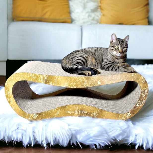 mega katzenkratzer , karton kratzer , goldener katzenkratzer , karton katzenkratzer , abmessungen des katzenkratzers 78 x 28 x 25 cm , premium goldener katzenkratzer , premium katzenkratzer