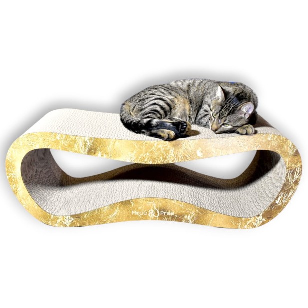 mega katzenkratzer , karton kratzer , goldener katzenkratzer , karton katzenkratzer , abmessungen des katzenkratzers 78 x 28 x 25 cm , premium goldener katzenkratzer , premium katzenkratzer