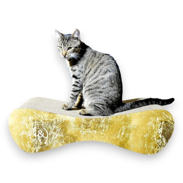 großer Katzenkratzer , Katzenkratzer aus Pappe , goldener Katzenkratzer , Katzenkratzer aus Pappe , Maße des Katzenkratzers 70 x 23 x 25 cm , Katzenkratzer , Katzenkratzer aus Pappe , goldener Katzenkratzer premium , goldener Katzenkratzer , mruupruu