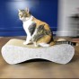 Großer Katzenkratzer , Katzenkratzer aus Pappe , Grauer Katzenkratzer , Katzenkratzer aus Pappe , Maße des Katzenkratzers 70 x 23 x 25 cm , Katzenkratzer , Katzenkratzer aus Pappe , Grauer Premium-Katzenkratzer , Grauer Katzenkratzer , Mruupruu