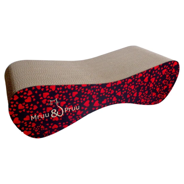 Katzenkratzer groß 70x23x24 cm schwarz mit Herzen, Katzenkratzer, Premium-Katzenkratzer, Premium-Katzenkratzer, umweltfreundlicher Katzenkratzer, Kratzbaum, Liebeskratzer, Herzkratzer