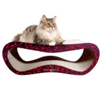 Katzenkratzbaum LEON mega 78x28x24 cm schwarz mit Herzen