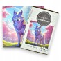 Wolfspuzzle, Wolf, bunter Wolf, Wolf auf buntem Hintergrund, 25x25cm , quadratisches Puzzle, unregelmäßige Formen, Holzpuzzle, 150 Teile, mruu&amp;pruu-Puzzle, mruupruu, mruupruu-Puzzle