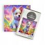 Puzzle mit Hund, Hund, Hund, Hund auf farbigem Hintergrund, 25x25cm , quadratisches Puzzle, unregelmäßige Formen, Holzpuzzle, 150 Teile, Puzzle, mruupruu, mruupruu-Puzzle