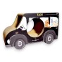 Kratzwagen Schwarz Taxi Karton 60x36x29 cm , Karton Kratzer , Mruupruu , Katzenkratzer
