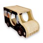 Kratzwagen Schwarz Taxi Karton 60x36x29 cm , Karton Kratzer , Mruupruu , Katzenkratzer