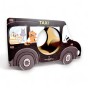 Kratzwagen Schwarz Taxi Karton 60x36x29 cm , Karton Kratzer , Mruupruu , Katzenkratzer