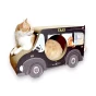 Kratzwagen Schwarz Taxi Karton 60x36x29 cm , Karton Kratzer , Mruupruu , Katzenkratzer
