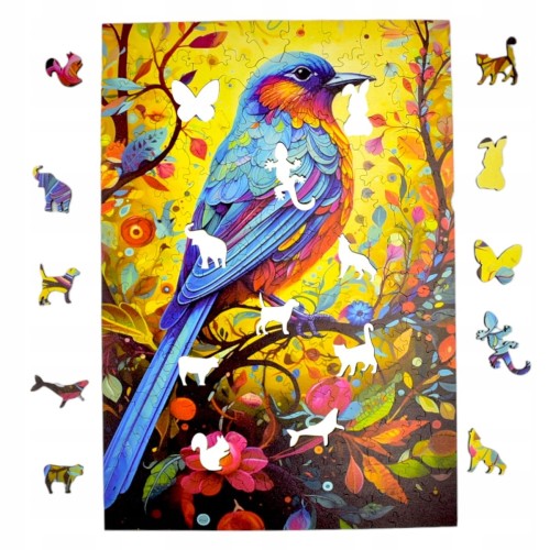 Vogelpuzzle 160 Teile, Holzpuzzle, mruu&amp;pruu puzzle, Vogel, buntes Vogelpuzzle, Holzpuzzle