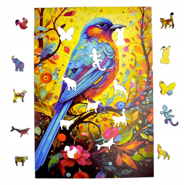 Vogelpuzzle 160 Teile, Holzpuzzle, mruu&amp;pruu puzzle, Vogel, buntes Vogelpuzzle, Holzpuzzle