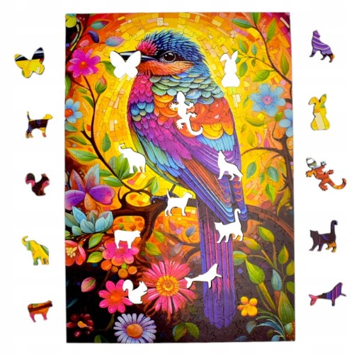 Vogelpuzzle 160 Teile, Holzpuzzle, mruu&amp;pruu puzzle, Vogel, buntes Vogelpuzzle, Holzpuzzle