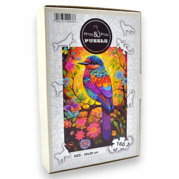 Vogelpuzzle 160 Teile, Holzpuzzle, mruu&amp;pruu puzzle, Vogel, buntes Vogelpuzzle, Holzpuzzle