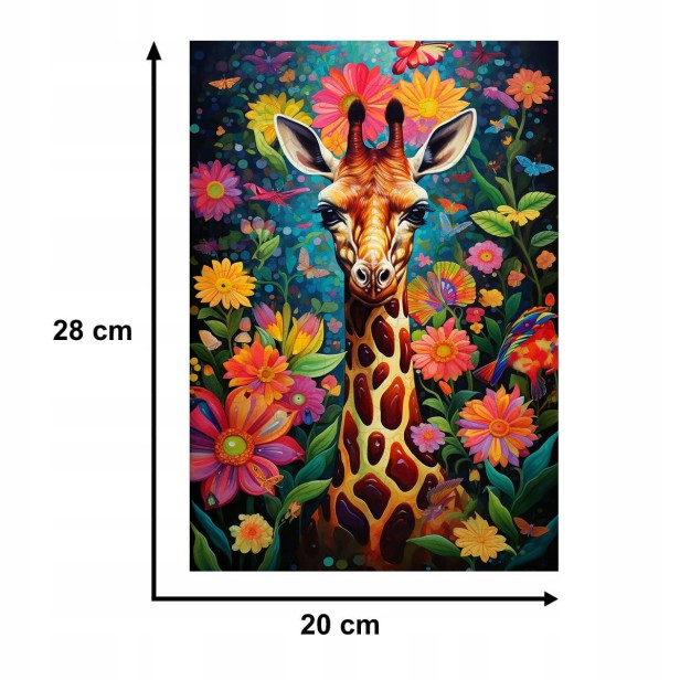 Giraffenpuzzle 160 Teile, Holzpuzzle, mruu&amp;pruu-Puzzle, Giraffe, buntes Giraffenpuzzle
