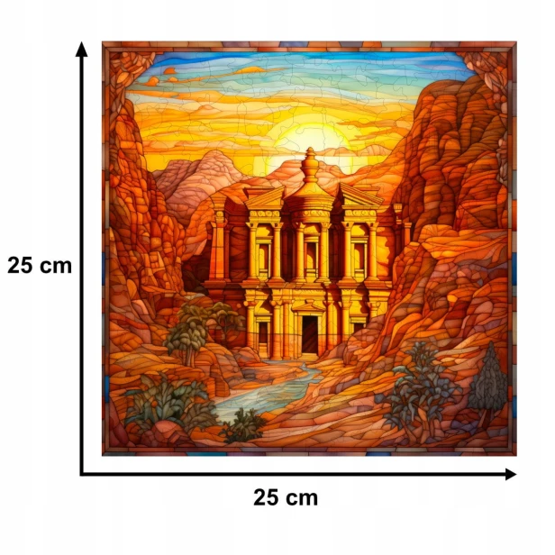 jordan petra puzzle 150 teile, holz puzzle, mruupruu puzzle, jordan petra, jordan petra farbige puzzles, glasmalerei