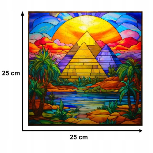 gizeh pyramiden puzzle 150 teile, holz puzzle, mruupruu puzzle, gizeh pyramiden, bunt gizeh pyramiden puzzle, glasmalerei fenster
