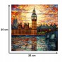 big ben puzzle 150 teile, holzpuzzle, mruupruu puzzle, big ben, buntes big ben puzzle, glasfenster
