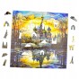 blutkirche puzzle 150 elemente, holzpuzzle, mruupruu puzzle, blutkirche, buntes blutkirche puzzle, glasfenster
