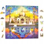 tadz mahal puzzle 150 teile, holzpuzzle, mruupruu puzzle, tadz mahal, tadz mahal farbiges puzzle, glasmalerei fenster