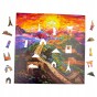 chinesische wand puzzle 150 teile, holz puzzle, mruupruu puzzle, chinesische wand, bunte chinesische wand puzzle, glasmalerei fenster