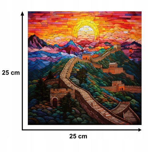 chinesische wand puzzle 150 teile, holz puzzle, mruupruu puzzle, chinesische wand, bunte chinesische wand puzzle, glasmalerei fenster
