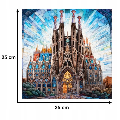 sagrada familia Puzzle 150 Teile, Holzpuzzle, mruupruu Puzzle, sagrada familia, buntes sagrada familia Puzzle, Glasfenster