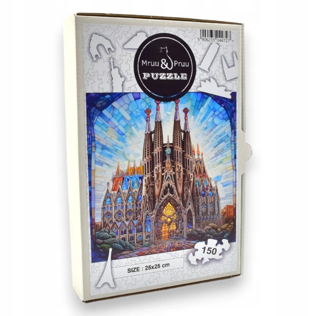 sagrada familia Puzzle 150 Teile, Holzpuzzle, mruupruu Puzzle, sagrada familia, buntes sagrada familia Puzzle, Glasfenster