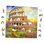 Kolosseum Puzzle 150 Teile, Holzpuzzle, mruupruu Puzzle, Kolosseum, Kolosseum farbiges Puzzle, Buntglasfenster