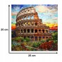 Kolosseum Puzzle 150 Teile, Holzpuzzle, mruupruu Puzzle, Kolosseum, Kolosseum farbiges Puzzle, Buntglasfenster