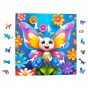 Schmetterlingspuzzle 150 Teile, Holzpuzzle, mruupruu-Puzzle, Schmetterling für Kinder, bunter Schmetterling