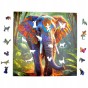 Elefantenpuzzle 150 Elemente, Holzpuzzle, Mruupruu-Puzzle, Elefant im Dschungel