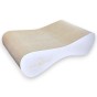 großer Katzenkratzer , Kratzer aus Pappe , weißer Katzenkratzer , Katzenkratzer aus Pappe , Maße des Katzenkratzers 70 x 23 x 40 cm , mruupruu